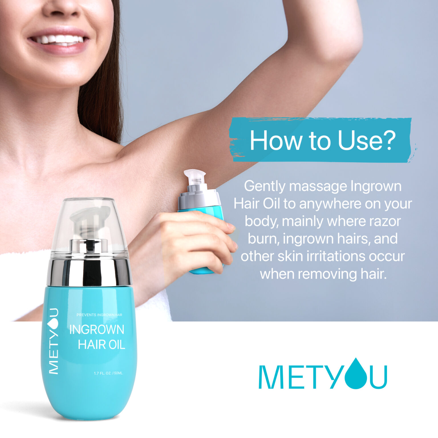 Metyou Ingrown Hair Oil Premium Nourishing Formula 50ml